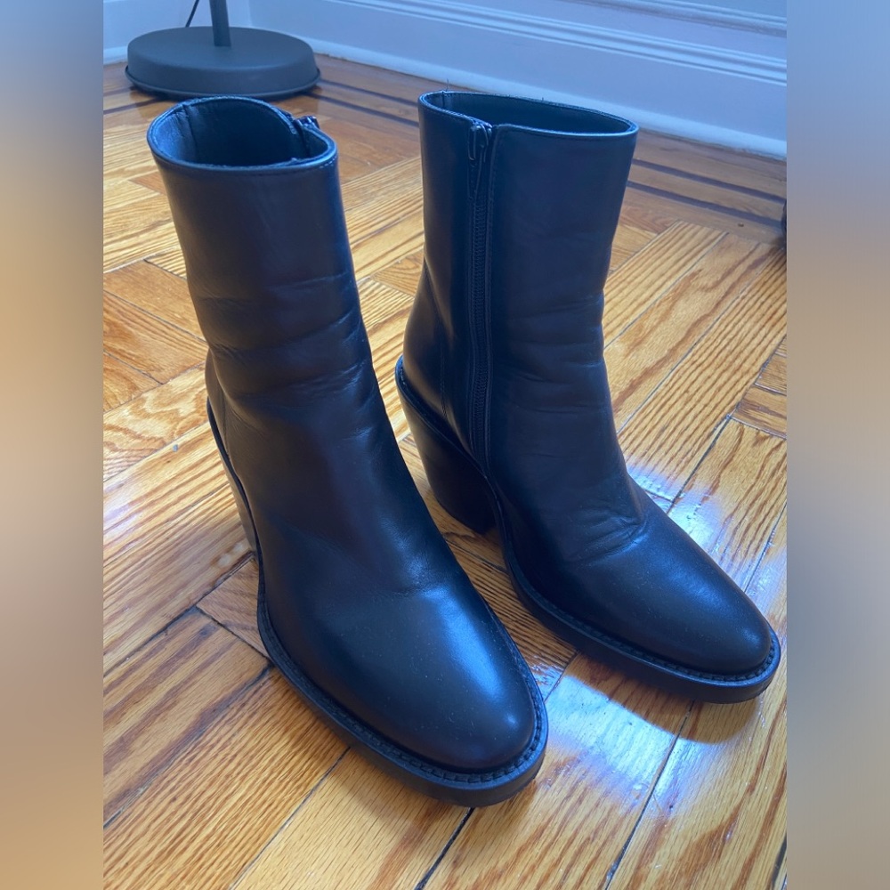 Ann Demeulemeester Black Cuban Boots 36